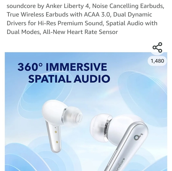 Soundcore liberty 4 true wireless earbuds with ANC - Picture 2 of 8